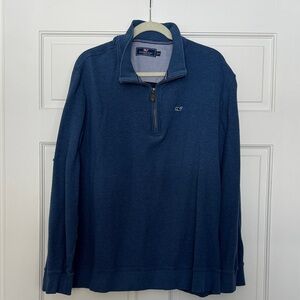 Vineyard Vines Men's Blue 1/4 Zip Sweater